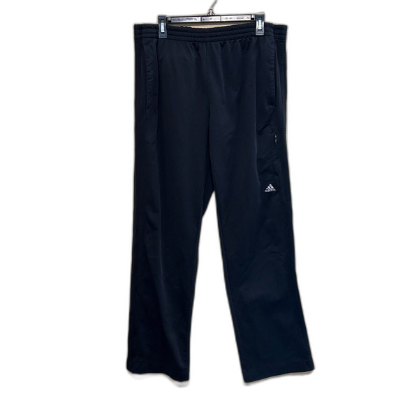 Adidas Pants Mens XL X-Large Black Sweatpants Track Pants Pull On Drawstring - Picture 1 of 9